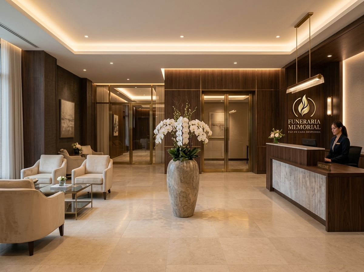 Recepción de Funeraria Memorial en Lima